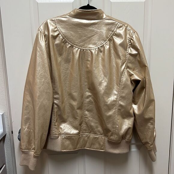 Rocawear Vintage metallic gold faux leather jacket - Picture 5 of 9